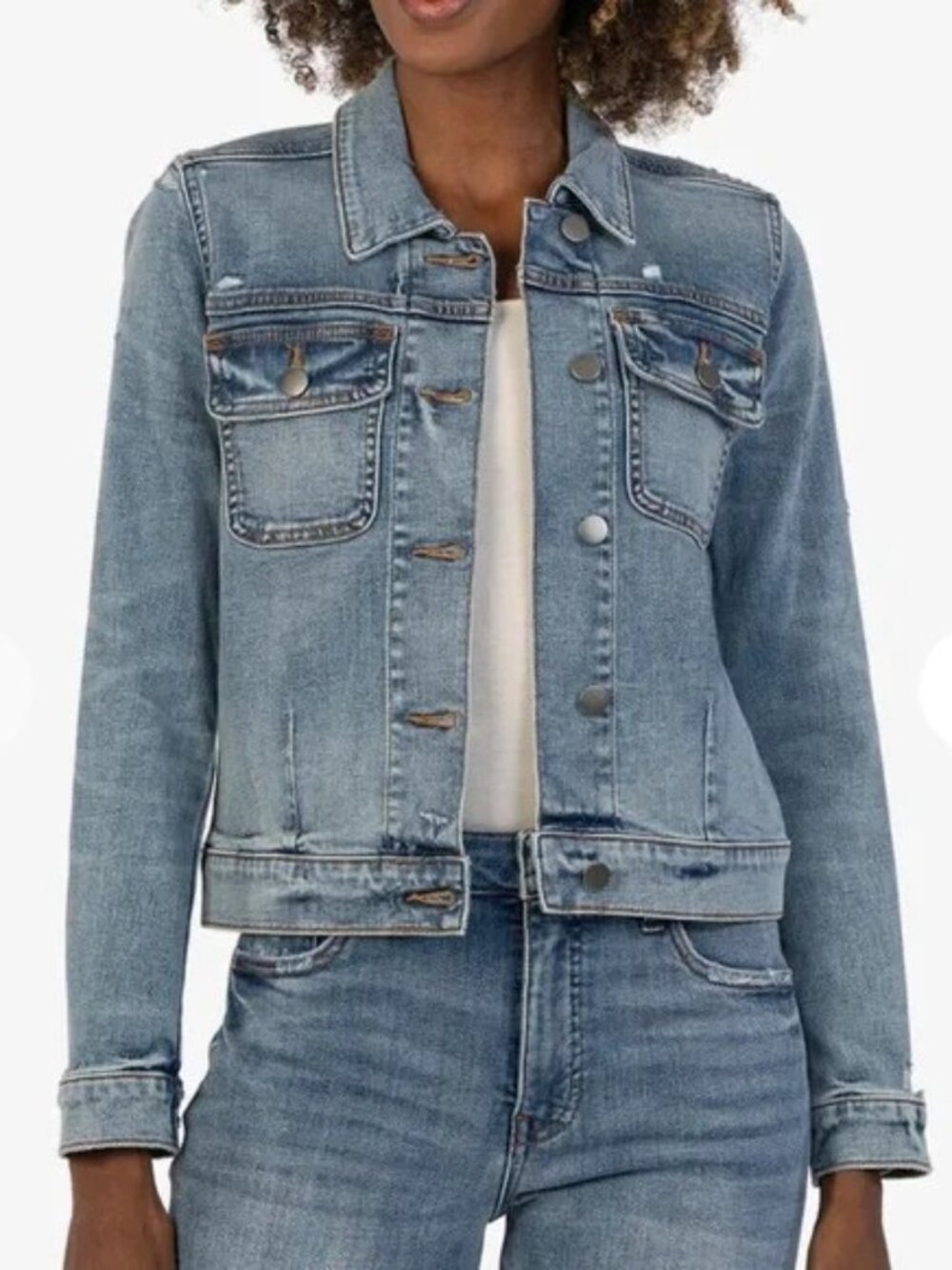 KUT Ada Crop Denim Jacket